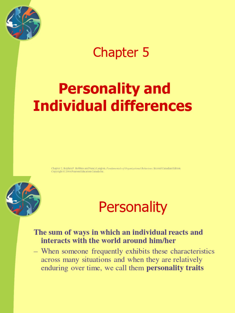 Lecture 08 MOB OB Chapter 05 Personality and Individual Differences