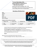 2011 Pie Entry Form