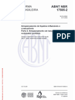 NBR 17505-2 2022 - Armazenamento de líquidos inflamáveis e combustíveis - Parte 2 - Armazenamento em tanques, vasos e recipientes portáteis