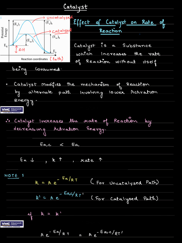 Catalyst Effects on Reaction Rates | PDF | Catalysis | Chemical Reactions