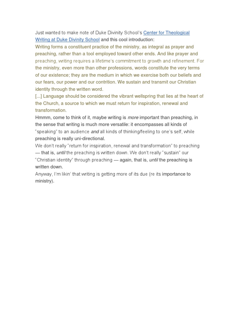 Writing Ministry | PDF