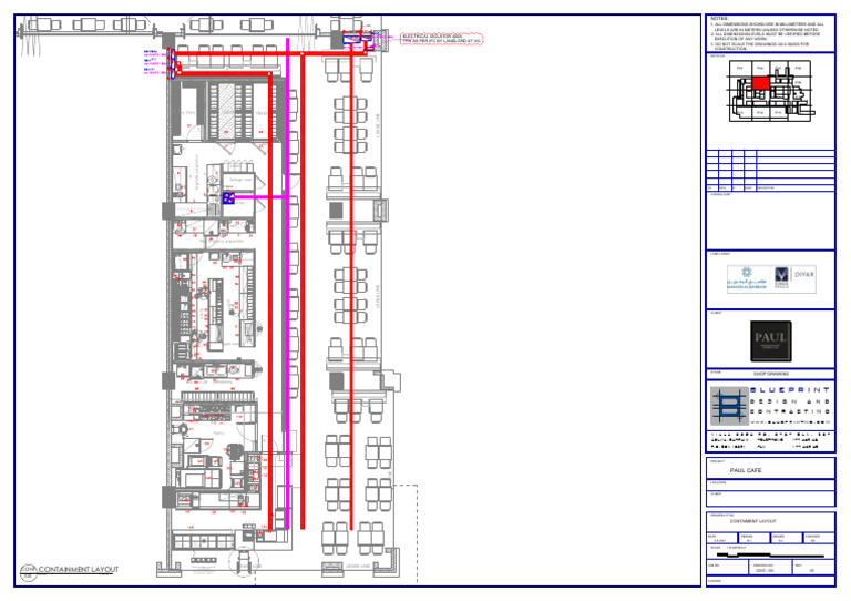 Paul Cafe@Marassi Galleria Bahrain SD Mep Containment Layout R 00 | PDF ...