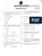 Binomial Theorem - DPP 3 (Extra) - Arjuna JEE 2.0 2024