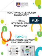 Topic 1 Intro To Hospitality Service MGT Part 1