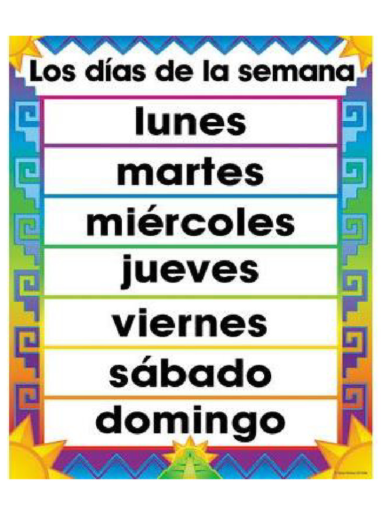Días de La Semana | PDF