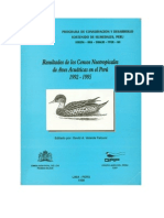 Resultados de Los Censos Neotropicales de Aves Acuaticas en El Peru 1992-1995