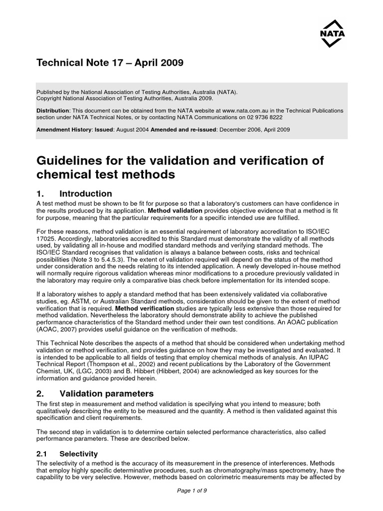 VALIDACIJA TechnicalNote17apr09 | PDF | Detection Limit | Accuracy And ...
