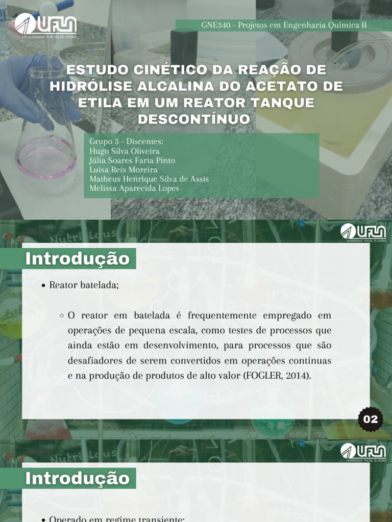 Estudo do Reator Batelada em Saponificação | PDF | Reator químico | Éster