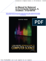 Solution Manual For Balanced Introduction To Computer Science A 3 e 3rd Edition 0132166755