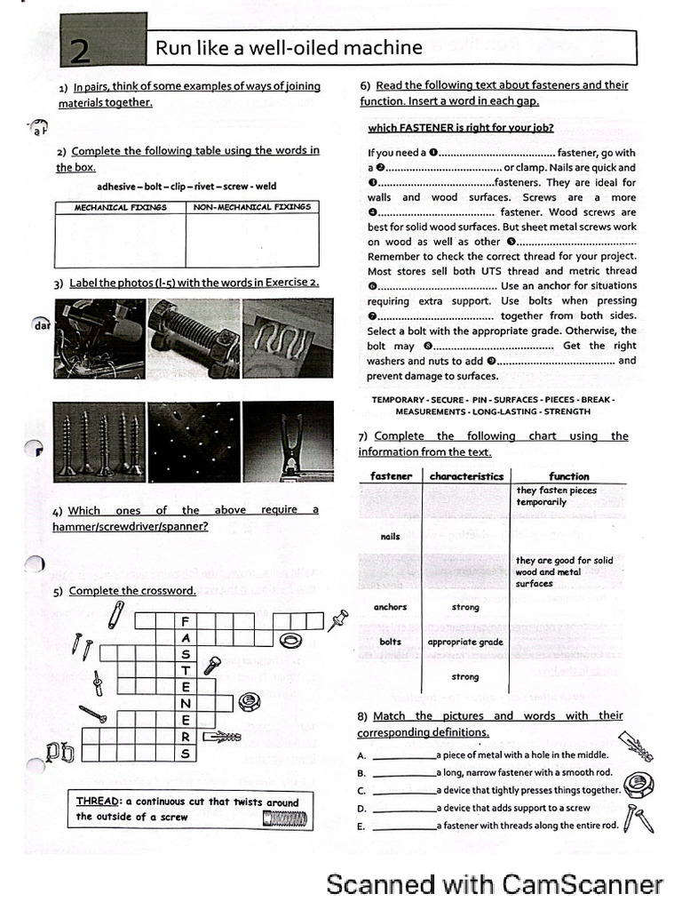 Ejercicios De Inglés Técnico Pdf