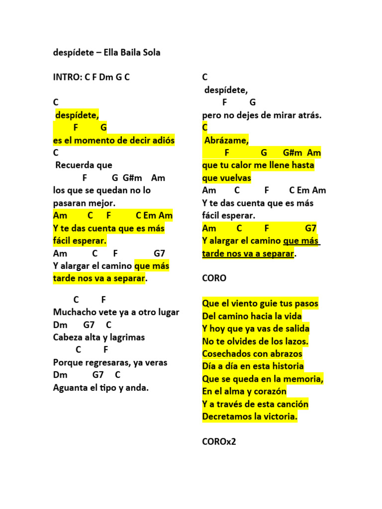 Despídete - Ella Baila Sola | PDF