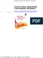 Solution Manual For Basic Allied Health Statistics and Analysis 4th Edition