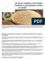 Análisis Completo de Las Ventajas y Desventajas de La Quinoa