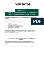 M7C5 - Exercice Lister 20 Caractéristiques Et Déterminer Votre Proposition de Valeur Unique