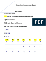 Examen Fraccions I Nombres Decimals