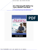 Fundamentals of Nursing 9th Edition by Taylor Lynn Bartlett Test Bank