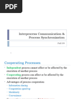 Interprocess Communication & Process Synchronization: Fall 09