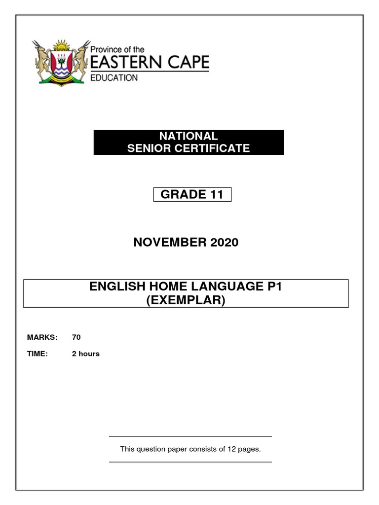 Eng Hl P1 Gr11 Nov2020 Pdf Barbie