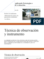 Técnica de Observación y Instrumento