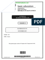 Gr11 Mathematics P2and Memo Nov19