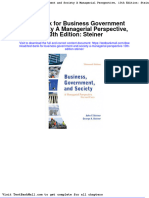 Test Bank For Business Government and Society A Managerial Perspective 13th Edition Steiner