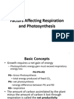 Factors Affecting Respiration and Photosynthesis
