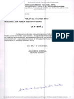 Certidao: Poder Judiciario DO Estado DA Bahia Comarca de Ipiau (BA)