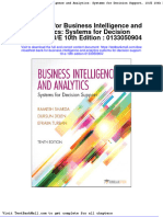 Test Bank For Business Intelligence and Analytics Systems For Decision Support 10 e 10th Edition 0133050904