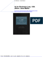 Test Bank For Business Law 15th Edition Jane Mallor