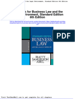Test Bank For Business Law and The Legal Environment Standard Edition 8th Edition