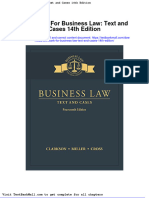Test Bank For Business Law Text and Cases 14th Edition
