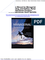 Solution Manual For Managerial Accounting 2nd Edition Ramji Balakrishnan Konduru Sivaramakrishnan Geoff Sprinkle