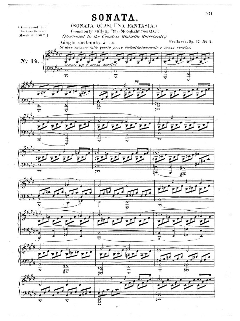IMSLP699774-PMLP1458-Bethoven Moonlight Sonata No.14 | PDF