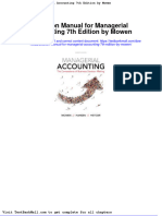 Solution Manual For Managerial Accounting 7th Edition by Mowen