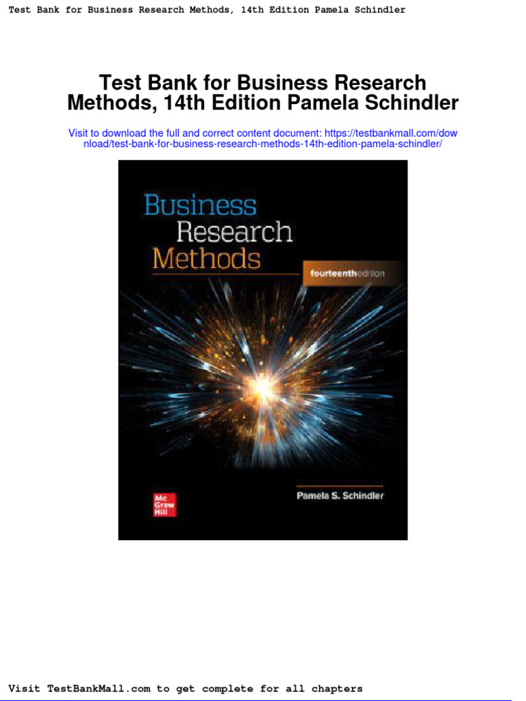 test-bank-for-business-research-methods-14th-edition-pamela-schindler