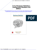 Test Bank For Business Statistics Communicating With Numbers 3rd Edition