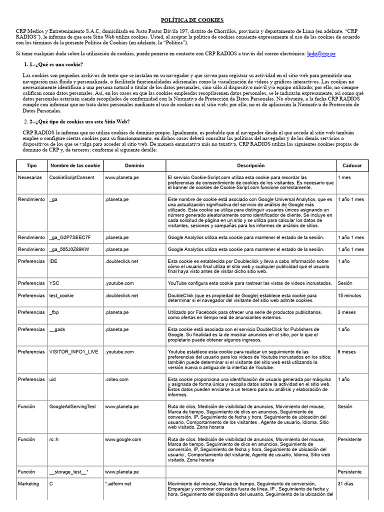 Pol tica de cookies pdf cookie http youtube