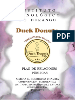 Plan de Relaciones Públicas - Duck Donuts