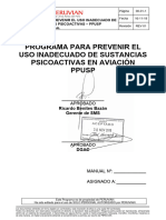 12 - Programa para Prevenir El Uso Inadecuado de Sustancias Psicoactivas en Aviación - Rev 01