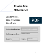 Cuadernillo 1 - 4° Avanz - EBA - Matematica JOSSELYN