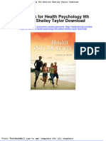 Test Bank For Health Psychology 9th Edition Shelley Taylor Download