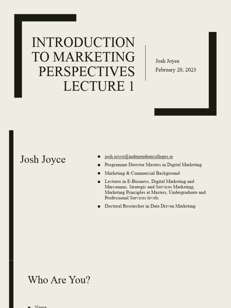 Marketing Course Introduction | PDF | Brand | Competitive Advantage