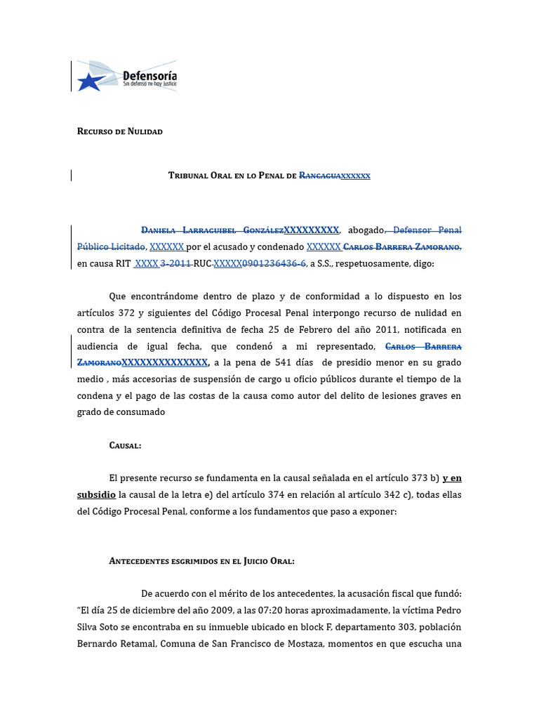 Recurso de Nulidad (2a Revision) | PDF | Sentencia (ley) | Derecho penal