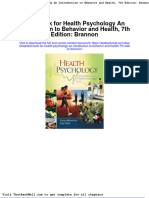 Test Bank For Health Psychology An Introduction To Behavior and Health 7th Edition Brannon