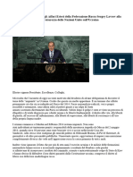 Discorso Del Ministro Degli Affari Esteri Della Federazione Russa Sergey Lavrov Alla Riunione Del Consiglio Di Sicurezza Delle Nazioni Unite Sull'ucraina