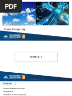 Module 1 Cloud Computing