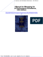 Solution Manual For Managing For Quality and Performance Excellence 10th Edition