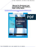 Solution Manual For Business Law Today Comprehensive 12th Edition Roger Leroy Miller