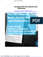 Hesi RN Maternity 2019 Test Banks and Rationale