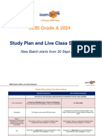 SEBI Study Plan and Live Class Schedule